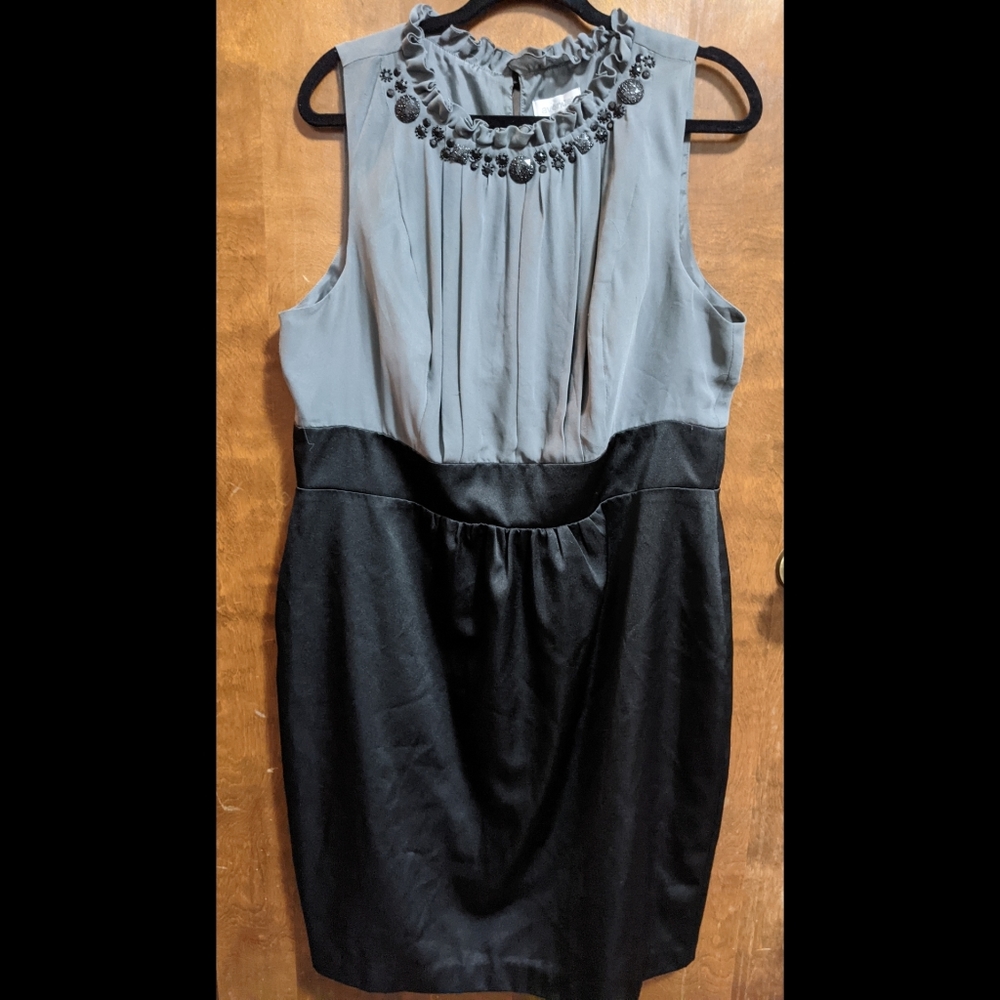 Satin and chiffon occasion dress